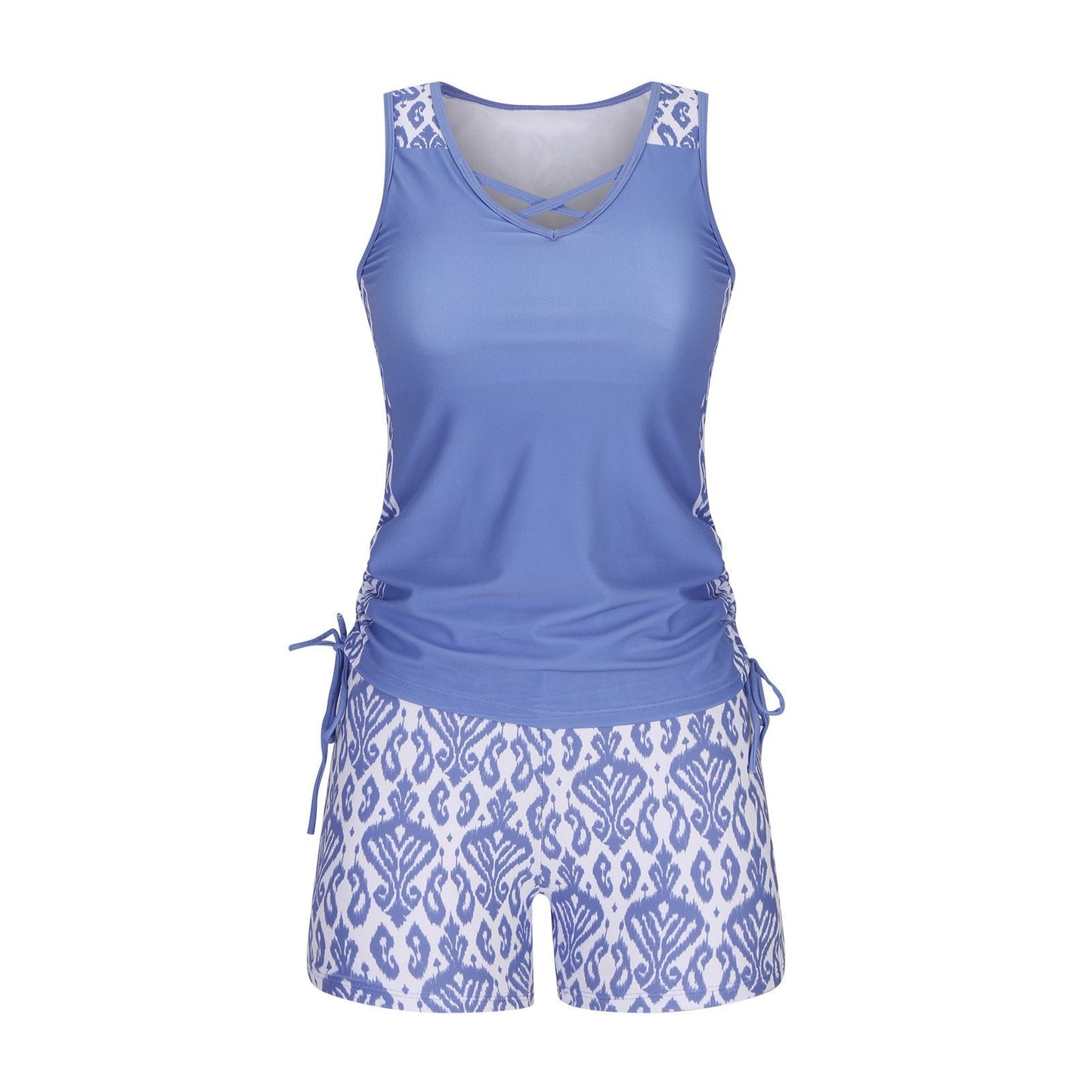 ⏰LAST DAY 60% OFF - Luxlue Women's Tummy Control Tankini Set with Built-In Bra – Flattering Boho Swimwear with Shorts🔥 Buy 2 Free Shipping