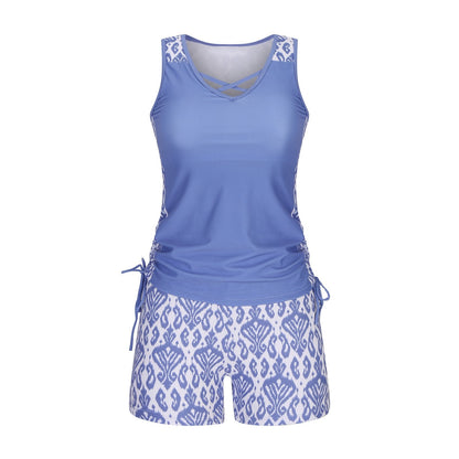 ⏰LAST DAY 60% OFF - Luxlue Women's Tummy Control Tankini Set with Built-In Bra – Flattering Boho Swimwear with Shorts🔥 Buy 2 Free Shipping