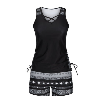 ⏰LAST DAY 60% OFF - Luxlue Women's Tummy Control Tankini Set with Built-In Bra – Flattering Boho Swimwear with Shorts🔥 Buy 2 Free Shipping