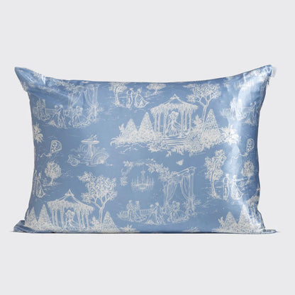 The Gilded Manor Satin Pillowcase in Garden Toile