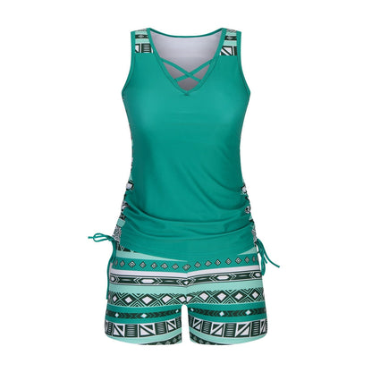 ⏰LAST DAY 60% OFF - Luxlue Women's Tummy Control Tankini Set with Built-In Bra – Flattering Boho Swimwear with Shorts🔥 Buy 2 Free Shipping
